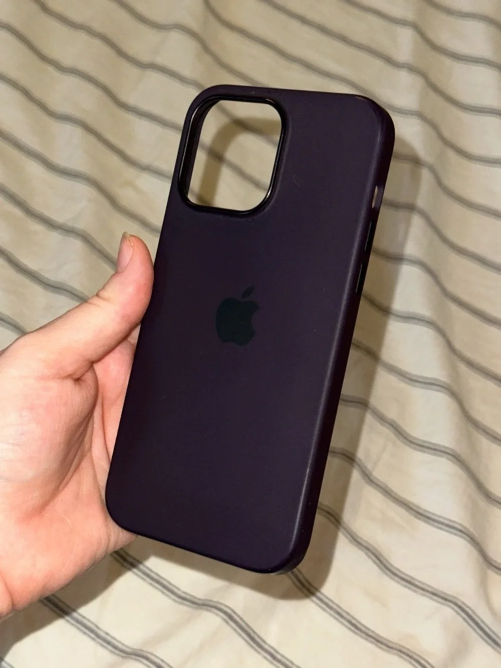 Apple Silicone iPhone Case - Deep Purple